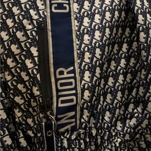 Dior Navy and Cream Monogram Skirt